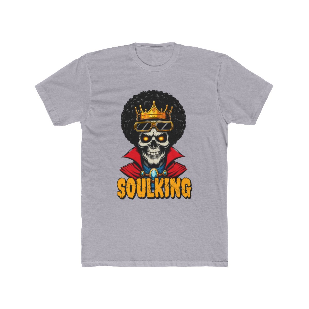 Skull-faced Character with Royal Afro and Dramatic Cape | Afro Samurai - Official T-Shirts merchandise